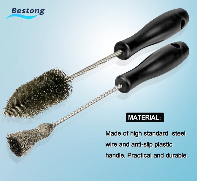 Bestong 2pcs Injector Sleeve Cup Bore Seat Cleaning Brush Kit Compatible with Ford Powerstroke 7.3L 6.0L 6.4L 6.7L 1994-2018, Caterpillar 3126 C7 C9, Navistar Replace AP0084 AP0085 3252 - Image 2